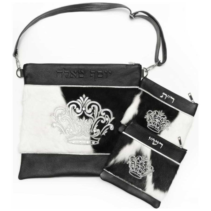 The Fur Collection Leather/Crown Embroidered Desig | Tefillin & Access